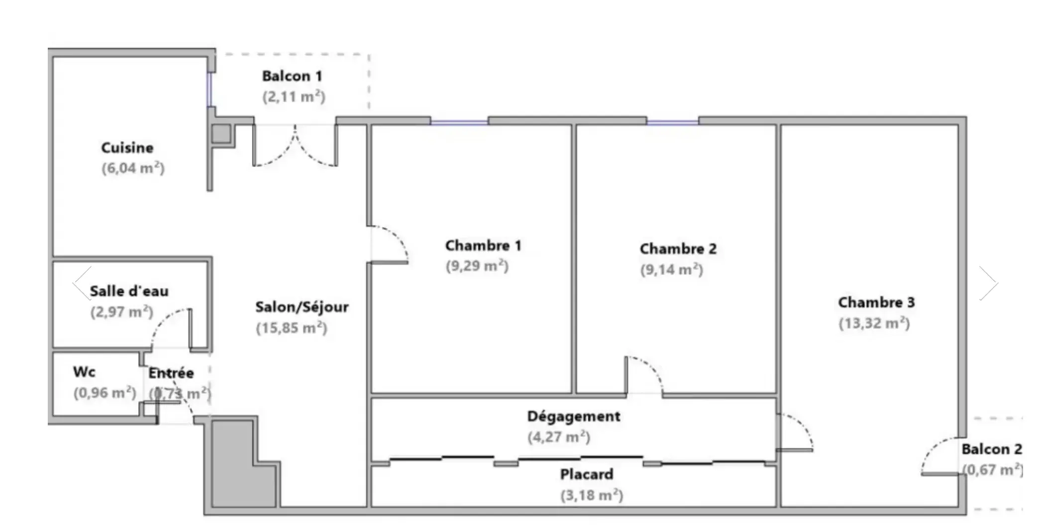 Plan appartement T4 dijon